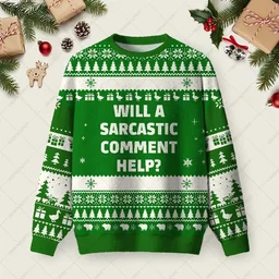 Will A Sarcastic Comment Help Ugly Christmas Sweater Ugly Holiday Sweater Xmas Gifts For Him