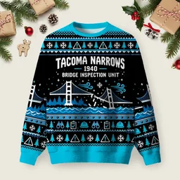 Tacoma Narrows Ugly Christmas Sweater Xmas Party Outfits Gifts For Brother