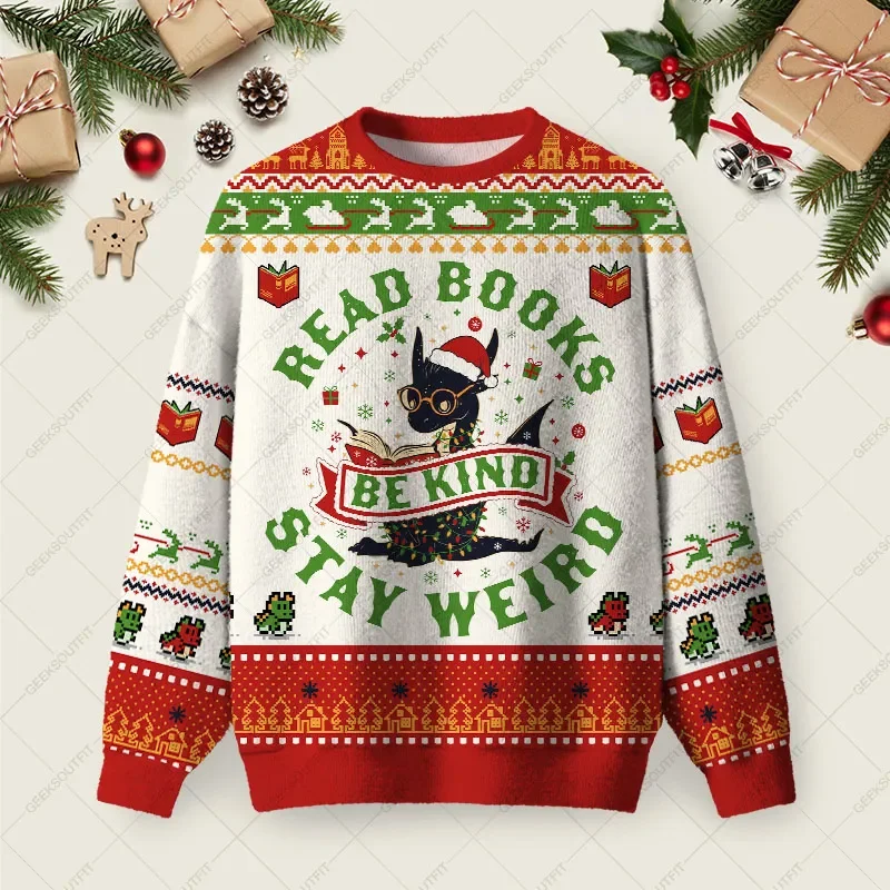 Stay Weird Ugly Christmas Sweater Xmas Clothing Christmas Gifts For Best Friends