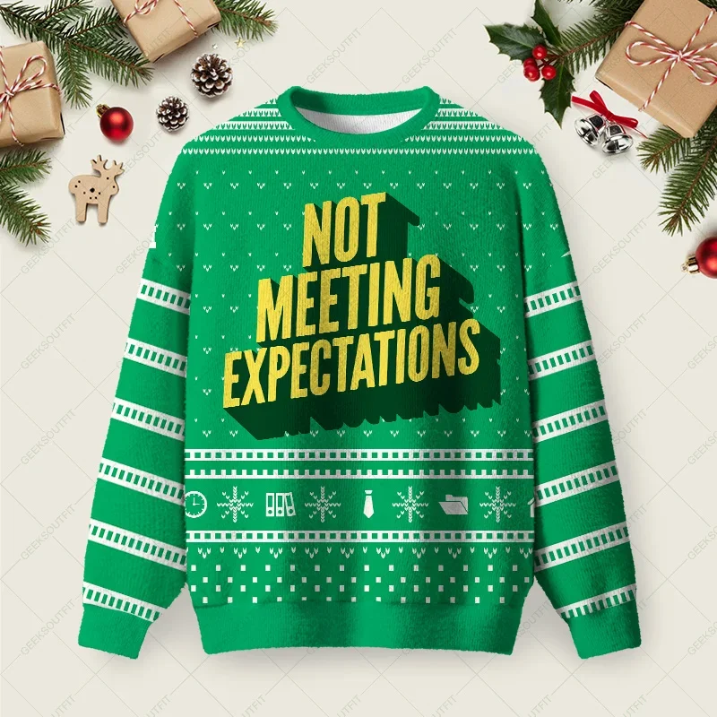 Not Meeting Expectations Ugly Christmas Sweater Funny Ugly Xmas Sweaters Gifts For BFF
