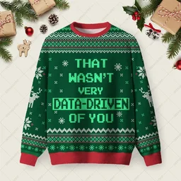 That Wasnt Very Data Driven Of You Green Ugly Christmas Sweater Xmas Apparel Dad Christmas Gifts