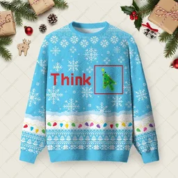 Think Ugly Christmas Sweater Ugly Holiday Sweater Xmas Gifts Idea For Sister