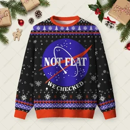 Not Flat Ugly Christmas Sweater Christmas Day Clothes Xmas Gifts For Husband
