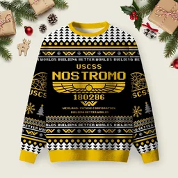 USCSS Nostromo Ugly Christmas Sweater Xmas Apparel Christmas Gifts For Sci Fi Fans