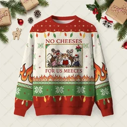 No Cheeses For Us Meece Ugly Christmas Sweater Xmas Apparel Christmas Gift For Sister