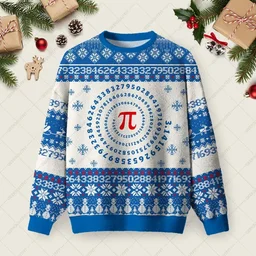 PI Math Ugly Christmas Sweater Xmas Apparel Xmas Gift For Sisters
