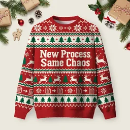 New Process Same Chaos Ugly Christmas Sweater Funny Ugly Xmas Sweaters Xmas Gifts