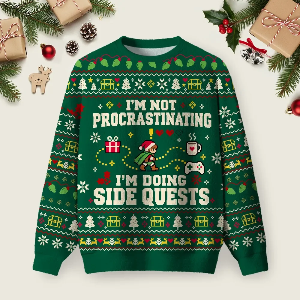 Not Procrastinating Ugly Christmas Sweater Holiday Christmas Sweaters Xmas Gifts For Him