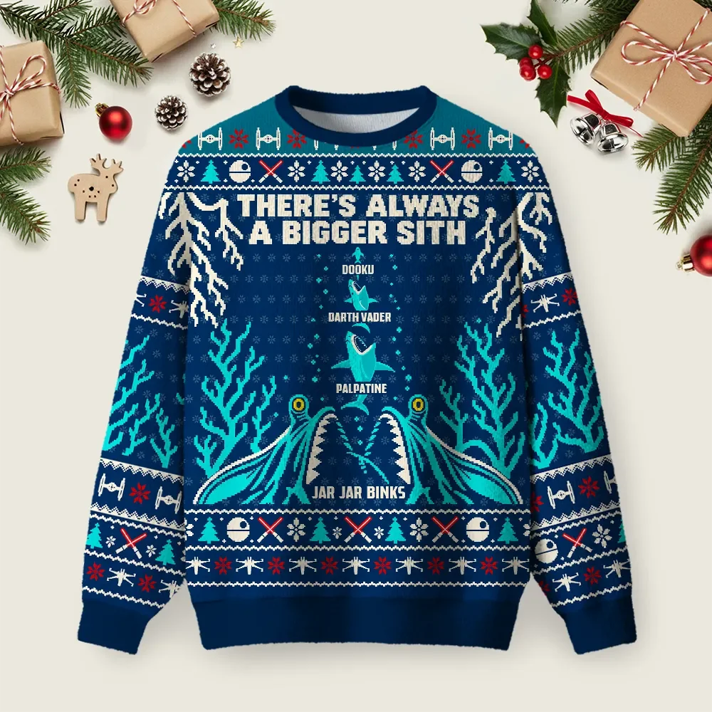 There_s Always A Bigger Villain Ugly Christmas Sweater Xmas Party Outfit Xmas Gifts For Her
