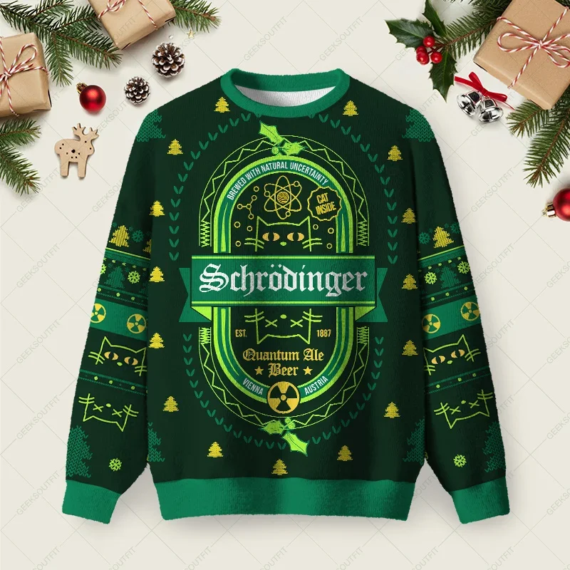 Quantum Holiday Cheer Ugly Christmas Sweater Christmas Day Clothes Xmas Gifts For Boyfriend