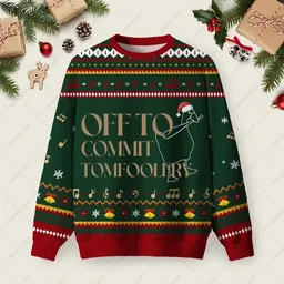 Off To Commit Ugly Christmas Sweater Xmas Merch Christmas Gifts For Friends