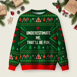 Underestimate Me Ugly Christmas Sweater Crazy Xmas Sweaters Gifts For Boyfriend