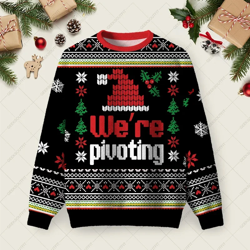 We_re Pivoting Ugly Christmas Sweater Funny Ugly Xmas Sweaters Xmas Gifts For Family