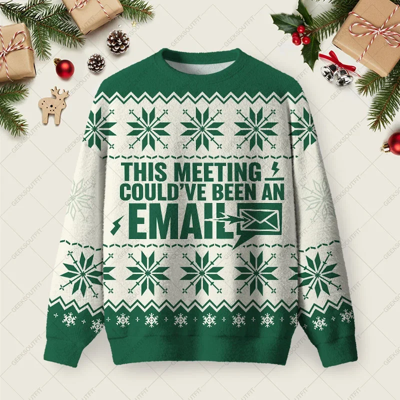 This Meeting Couldve Been An Email Ugly Christmas Sweater Xmas Merch Christmas Boss Gifts_