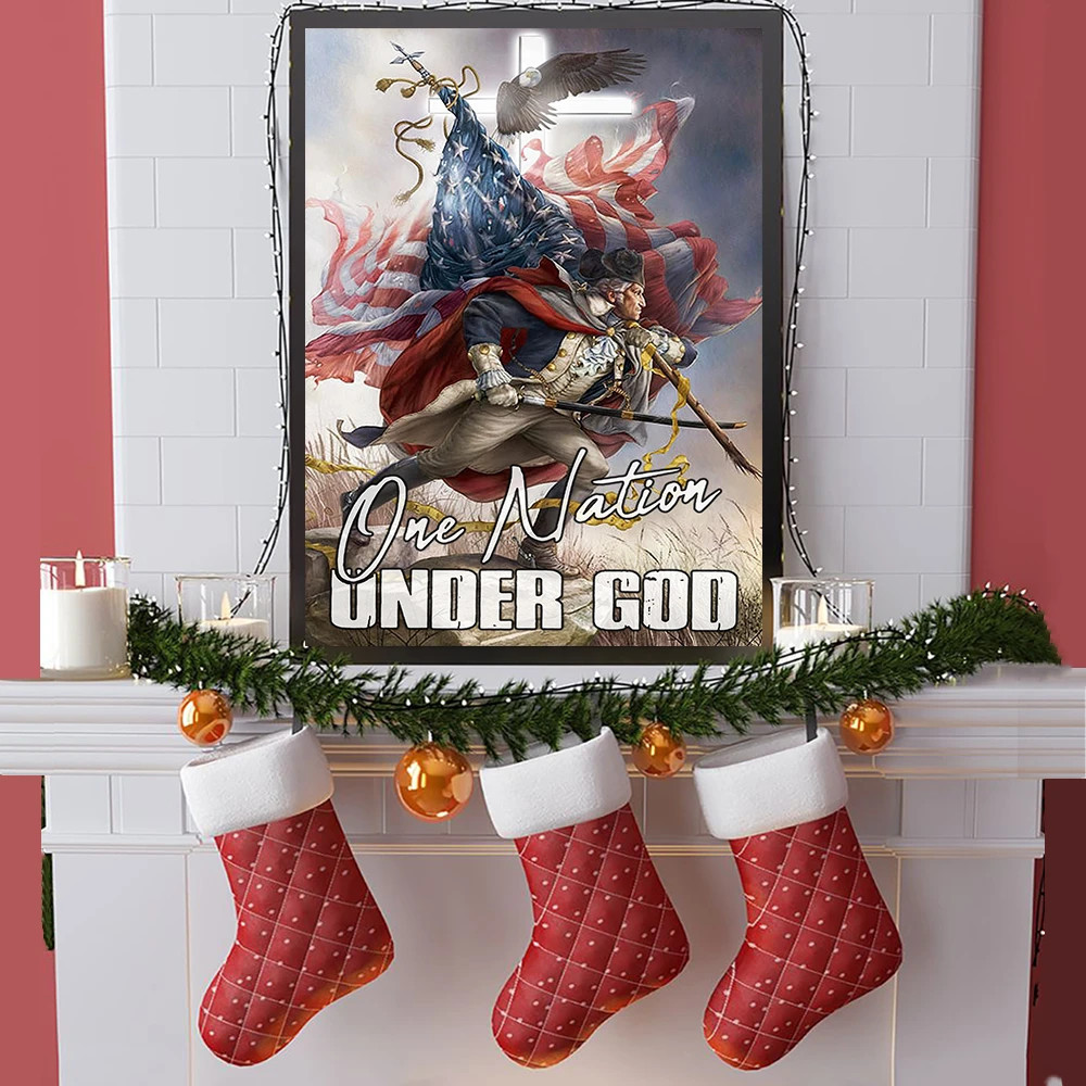 One Nation Under God The American Spirit Poster Patriotic Poster Hanging Wall House Gift