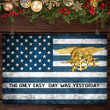 Navy Seal Trident American Flag Poster Honor U.S Navy Seal Military Patriotic Decor