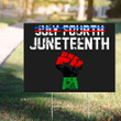 Juneteenth American African History Month Yard Sign Built By Black History Freedom Day Sign