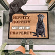 Black Labrador Hippity Hoppity Get Off My Property Doormat Cute Dog Door Mat Gift For Dog Lovers