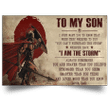 Warrior Dad To My Son Vintage Poster Wall Decor Great Unique Gift For Grown Sons