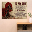 Warrior Dad To My Son Vintage Poster Wall Decor Great Unique Gift For Grown Sons