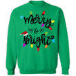 Merry And Bright Sweatshirt Christmas Gift Idea For Her 2020