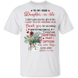 To My Dear Daughter In Law Shirt Love Your Mother In Law Tee Wedding Gift For Daughter In Law