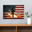 Soldiers American Flag Poster Vintage Patriotic Wall Decorative Gift For Military Men