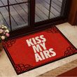 Kiss My Airs Doormat Funny Red Doormat Welcome Mat Outdoor Front Door New Home Gift Idea