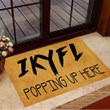 IKYFL Popping Up Here Doormat Funny Front Door  Mat Inside Outside Floor Mat Entry