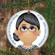 RBG Christmas Ornament Set RBG Quotes About Women Ruth Bader Ginsburg Inspired Gift Christmas