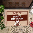 Frenchie Home Of The World's Best Frenchie Doormat Gift For  French Bulldog Lover Dog Doormat - Pfyshop.com
