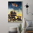 7th War Loan Now All Together Poster Iwo Jima Flag Raisers Poster Military Wall Art Decor - Pfyshop.com