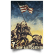 7th War Loan Now All Together Poster Iwo Jima Flag Raisers Poster Military Wall Art Decor - Pfyshop.com