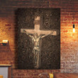 Jesus On Cross Poster Jesus Christ Cross With Demon Christian Poster Wall Decor - Pfyshop.com