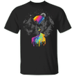 LGBT Mountain Sunset Shirt Artistic Landscape Graphic Tee For LGBT Community Unisex Clothes