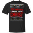 Christmas Begins With Christ T-Shirt Ugly Christmas Vintage Graphic Tee Gift For Christian
