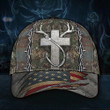 Hook Christian Cross Hat 3D Print American Flag Cap Vintage Unique Hat For Men Christian