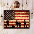 Soldiers American Flag Poster Vintage Patriotic Fourth Of July Decorations Hobby Lobby