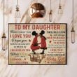 Mom To My Daughter I Love You Poster Print Sentimental Black Mom Gift For Daughter Ideas