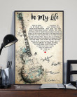 In My Life Lyrics Poster Gifts For Beatles Fans