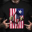 Liberia Flag Vs American Flag Shirt