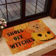 Poodle Shoes Off Witches Doormat With Sayings Halloween Merch Pumpkin Doormat For Front Door
