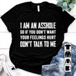 I Am An Asshole Don't Talk To Me Shirt Sarcastic Tee Shirts Gift For Friend