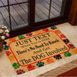 Just Text Us When You're Here There's No Need To Knock Doormat Paw Print Doormat Dog Lover Gift