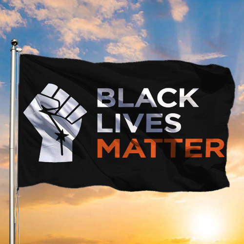 Black Lives Matter Flag Blm Fist Protest