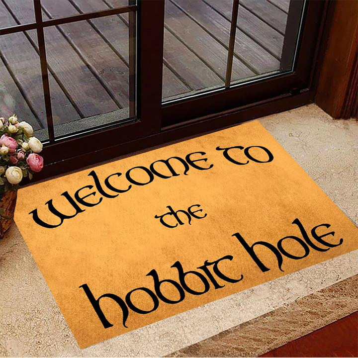Welcome To The Hobbit Hole Doormat Funny Doormat Saying Entrance Mat For Front Door