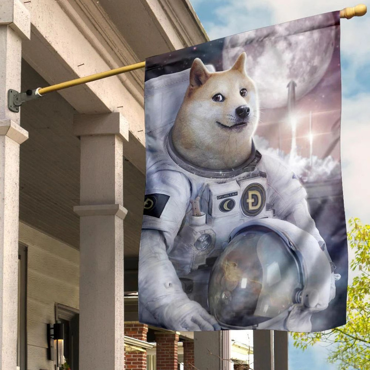 Dogecoin Flag Hodl To The Moon Crypto House Decoration Doge Meme Flag
