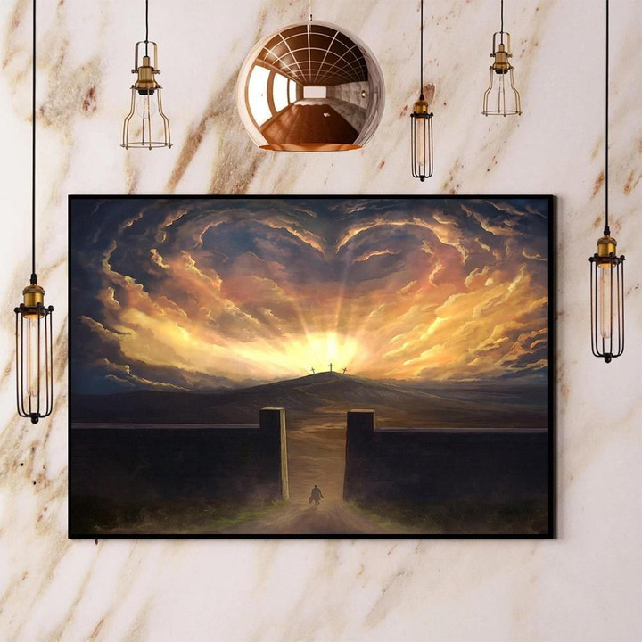 Follow The Light Jesus Christ Poster He Is Risen Easter Decorations Wall Art Prints Home Decor - Pfyshop.com