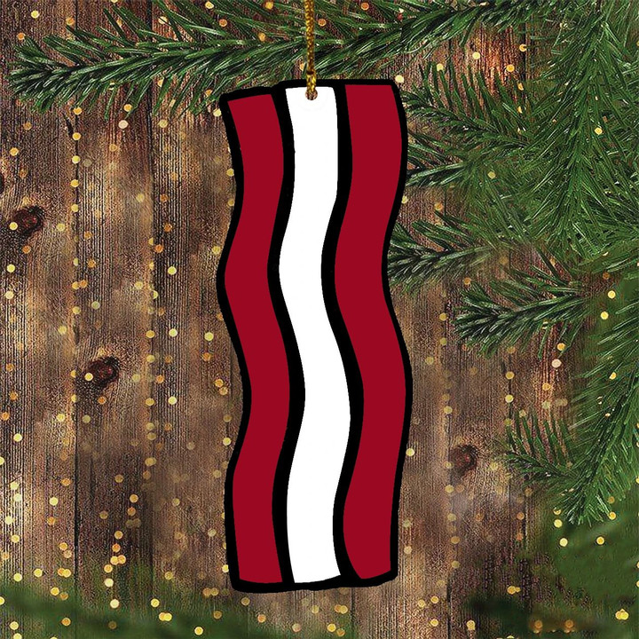 Bacon Christmas Tree Ornament Funny Park Hanging Holiday Gift For Pig Lovers
