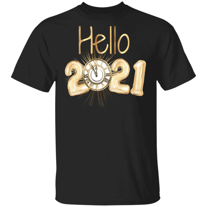 New Year T-Shirt Hello 2021 Shirt New Year Gift For Family Friends